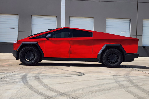 Chrome-Red-Cybertruck