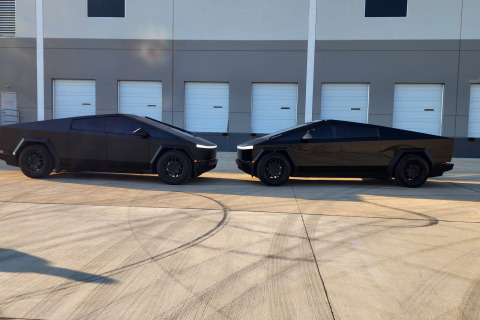 Deep-Matte-Black-Gloss-Black-Wrapped-Cybertrucks