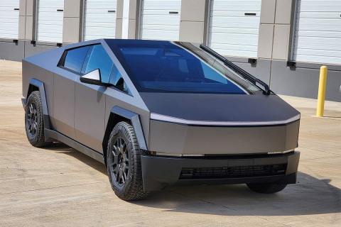 Grey Cybertruck Wrap in Austin, TX