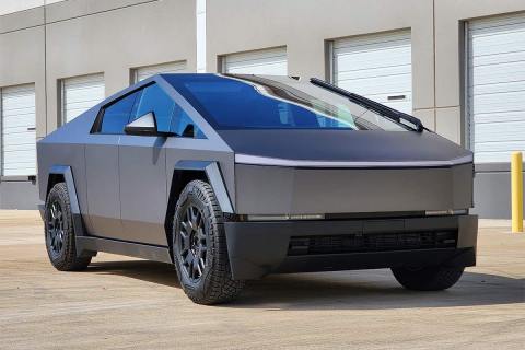 Grey Cybertruck Wrap in Tampa, FL