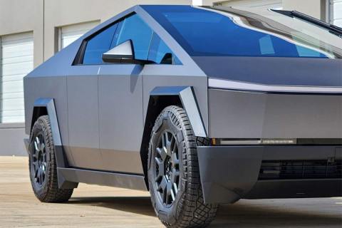 Grey Cybertruck Wrap in Orlando, FL