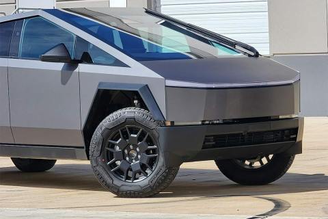 Grey Cybertruck Wrap in Frisco, TX 