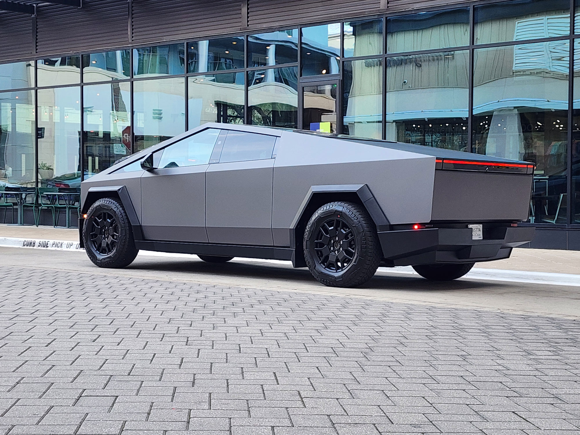 Satin gray Cybertruck wrap program in Miami