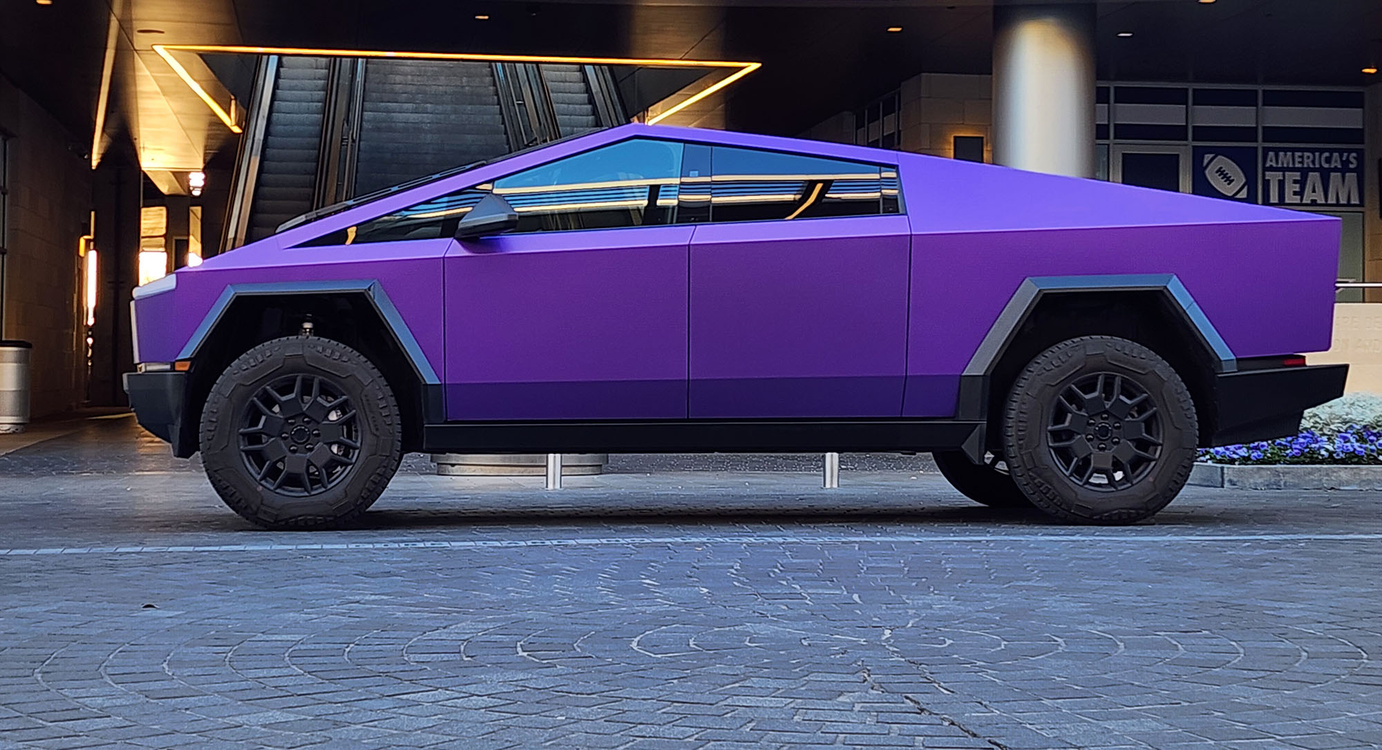 Stealth satin PPF Cybertruck surface in Miami