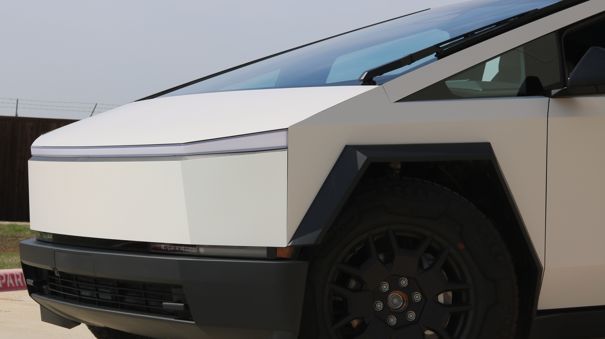 Matte white Cybertruck PPF